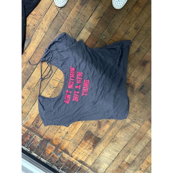 Torrid open back short sleeve nothin but a gym thang shirt top - Picture 4 of 5